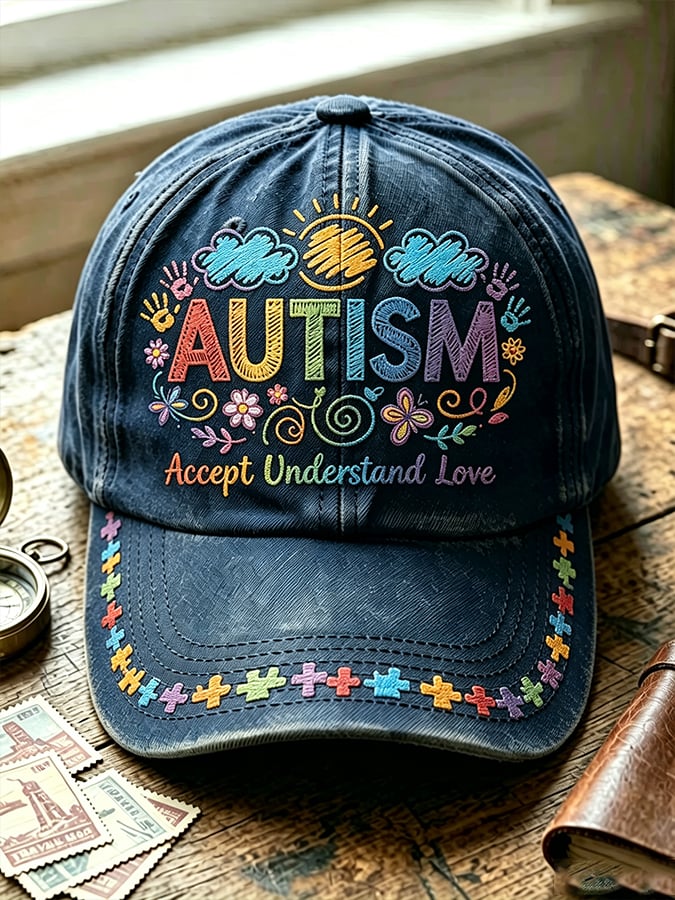 Unisex Autism Awareness Print Baseball Cap