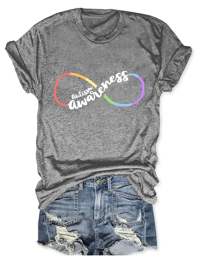 Autism Awareness Autistic Acceptance Print T-Shirt