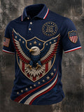 Men's Casual USA 250th Anniversary Print Polo Shirt