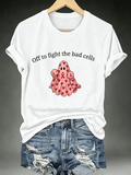 Women's Off to fight the bad cells Print T-Shirt