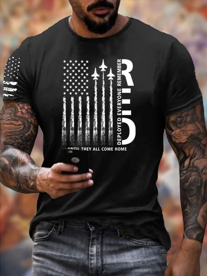 Red Friday Until They Come Home Pattern 100% Cotton T-Shirt