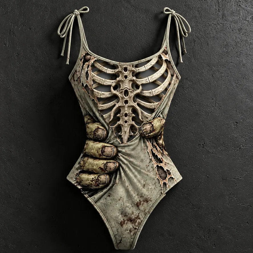 Women's Halloween Zombie Hug Skull 3d Print Hoodie Two-piece Set