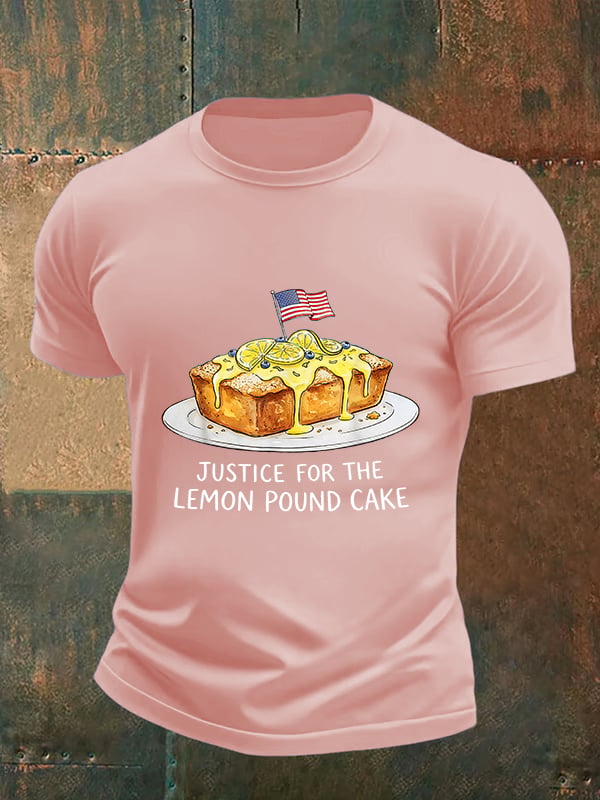 Men's JUSTICE FOR THE LEMON POUND CAKE  Print T-Shirt