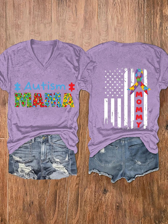 Women's Autism Mom Autism Awareness T-shirt
