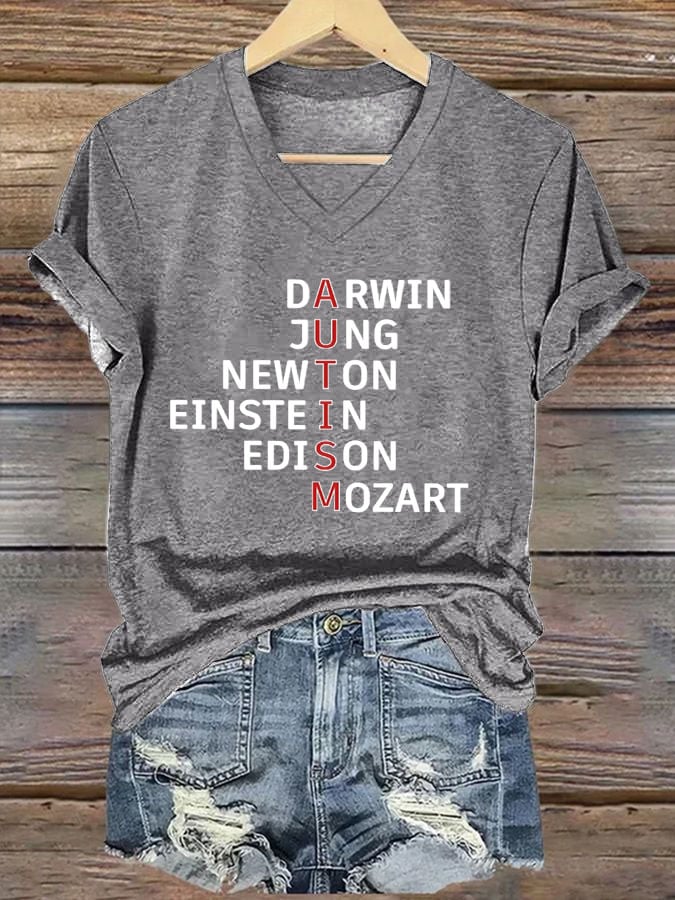 Women's Autism Awareness Print T-Shirt