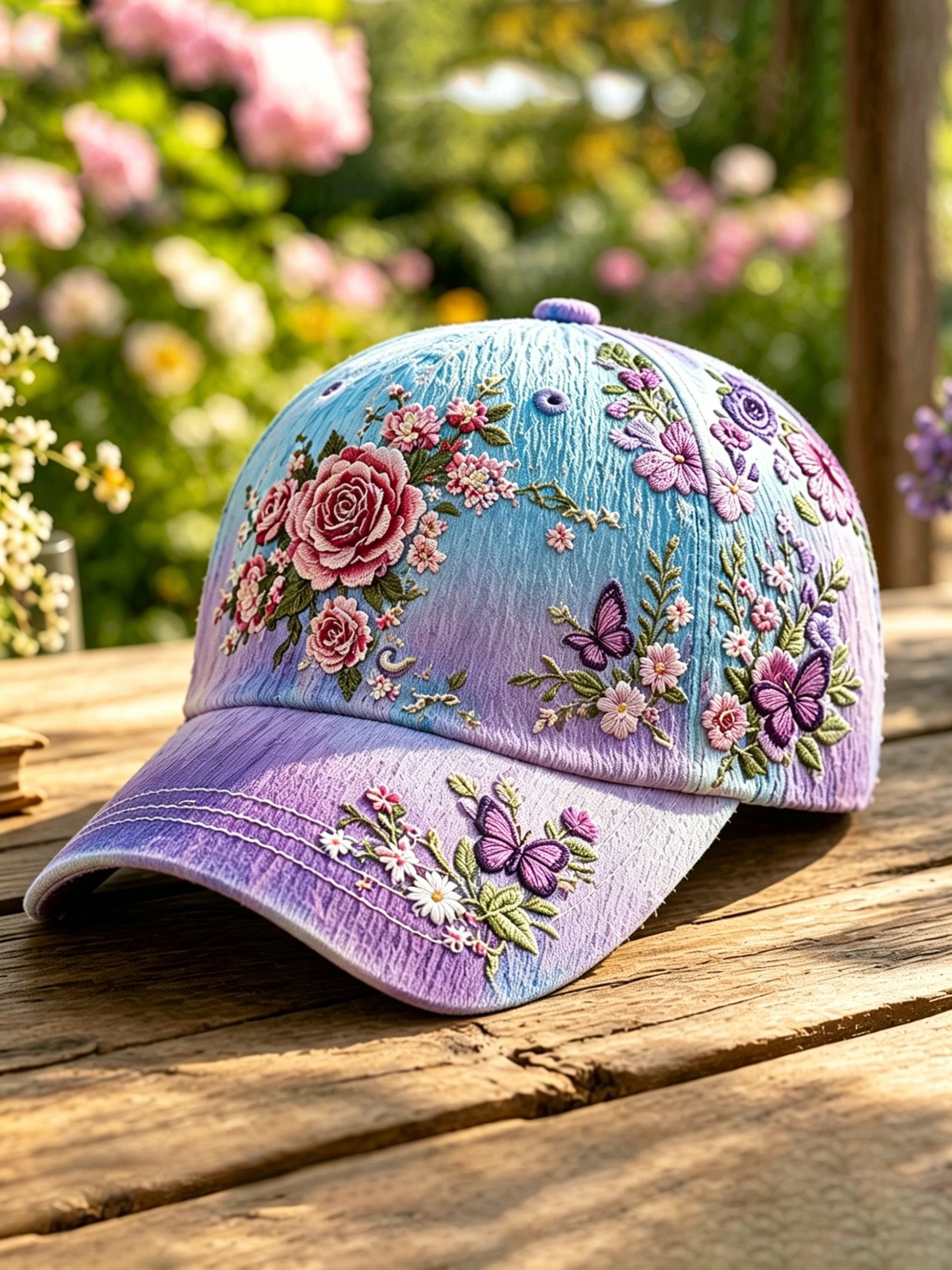 Women's Retro Bohemian Floral Print Casual Hat
