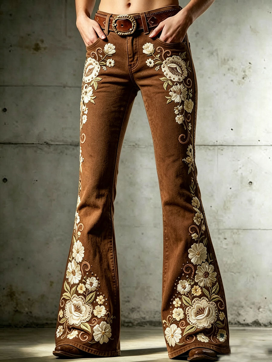 Ladies' Western Style Daily Casual Denim Pants