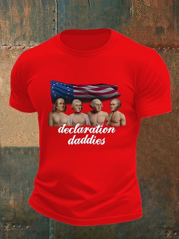 Men's  declaration Round-neck Printed T-Shirt
