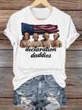 Women's  declaration Round-neck Printed T-Shirt