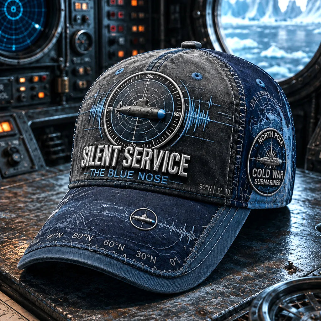 Silent Service The Blue Nose Submarine Veteran Baseball Cap