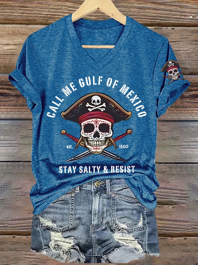 Women's Call Me Gulf Of Mexico Printed T-Shirt