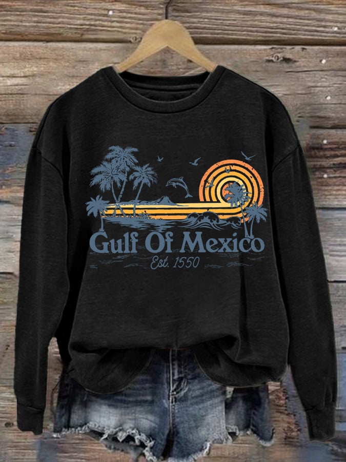 Women's Gulf Of Mexico Printed Sweatshirt