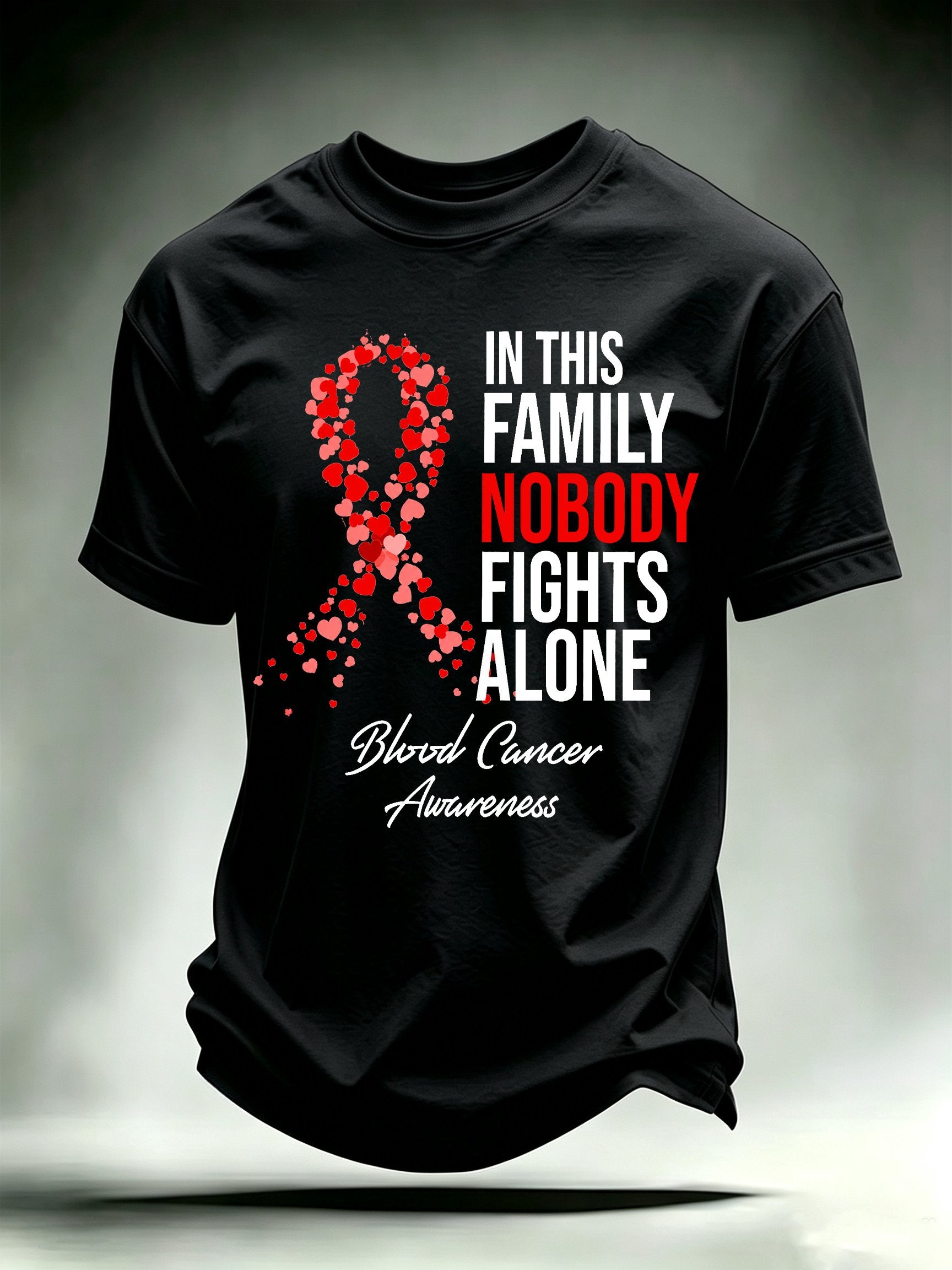 Men's IN THIS FAMILY NOBODY FIGHTS ALONE Print T-Shirt