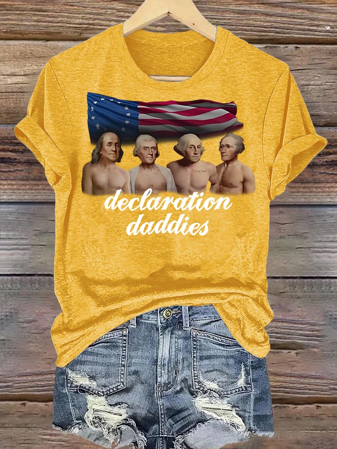 Women's  declaration Round-neck Printed T-Shirt