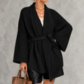 Elegant Knitted Tie-front Cardigan