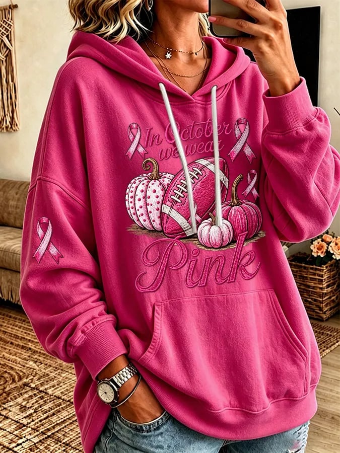 Women's Vintage Rose Floral Patchwork Drawstring Pocket Hoodie