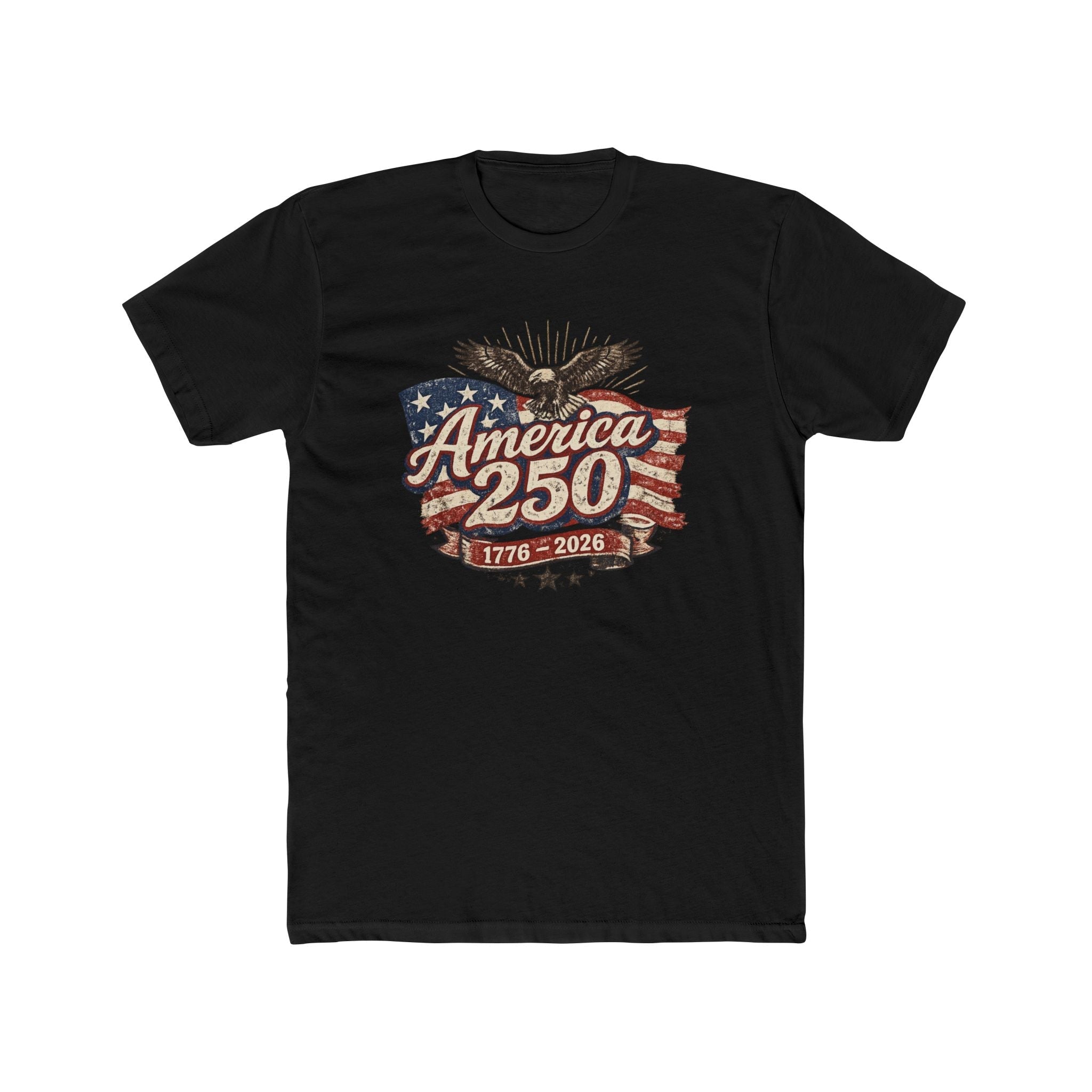 250 Years of American Freedom Vintage Eagle Graphic Rocks T-shirt (1776–2026)