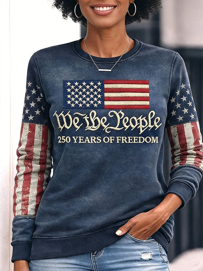 Women's Casual Printed Long-Sleeve Sweatshirt