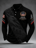 Men's Veterans Day Theme Waffle Long Sleeve T-Shirt
