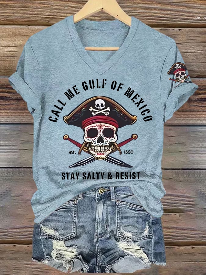 Women's Call Me Gulf Of Mexico Printed T-Shirt