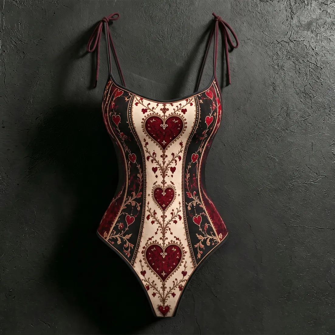 Women's Halloween Queen Of Heart Cosplay Pattern Print Hoodie Two Piece Set