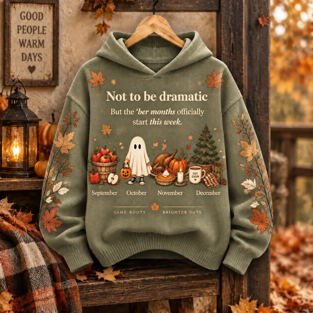 Women's Vintage Autumn Hooded Sweater