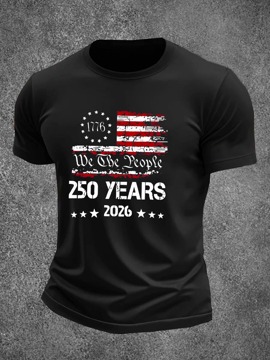 We The People 250 Years  2026 Pattern 100% Cotton T-Shirt