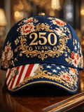 Unisex 250th Anniversary Floral Art  Print Hat