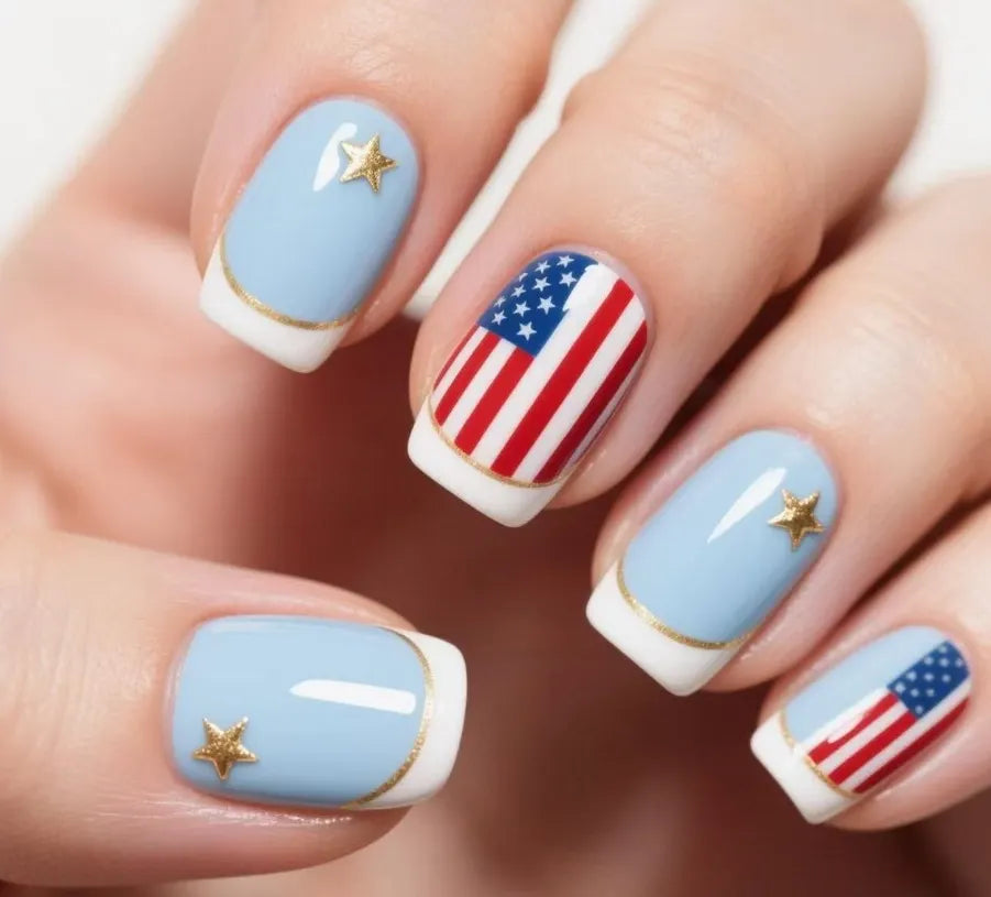 Patriotic National Flag Pattern False Nails