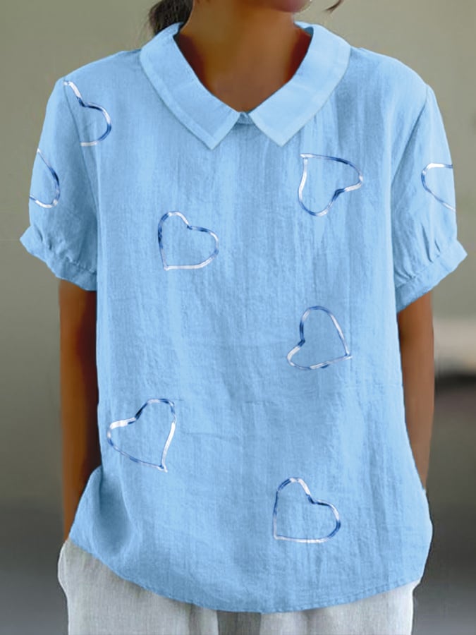Women's Breast Cancer Awareness Print Casual Shirt