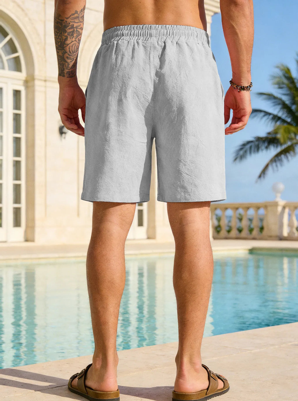Men's Lightweight Loose-Fit Linen Shorts