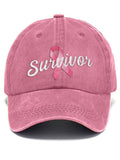 Breast Cancer Survivor Print Baseball Cap