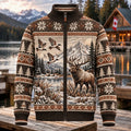 Men's Retro Style Pattern Iceland Knit Cardigan