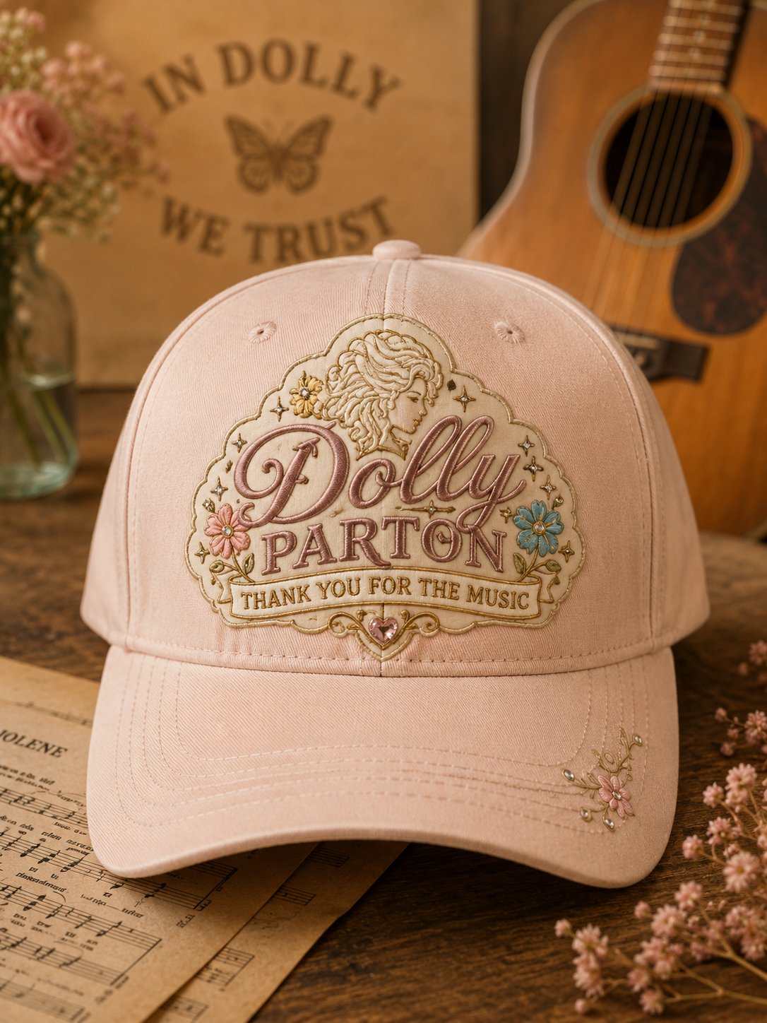 Tribute to Country Music Legend Dolly Parton Printed Hat