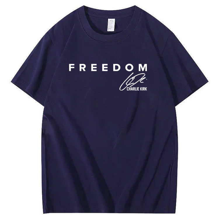 Freedom Pattern100% Cotton T-Shirt