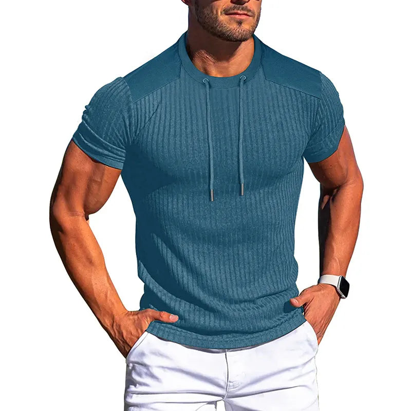 Men's Slim-Fit Cotton Crew-Neck Sports T-Shirt