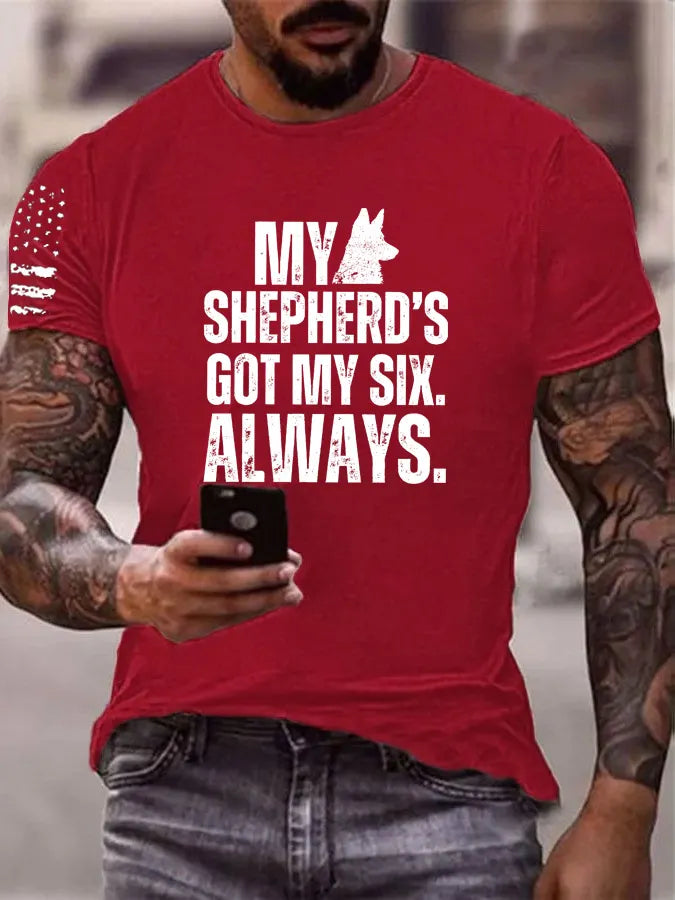 My Shepherd’S Got My Six Always Pattern 100% Cotton T-Shirt