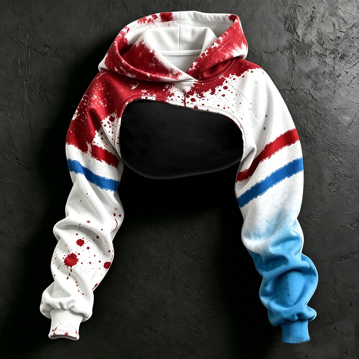 Women's Halloween Bloody Monster Darling Slogan Print Hoodie Two-piece Set