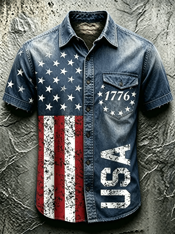 Men's USA 1776-2026 Printed Shirt
