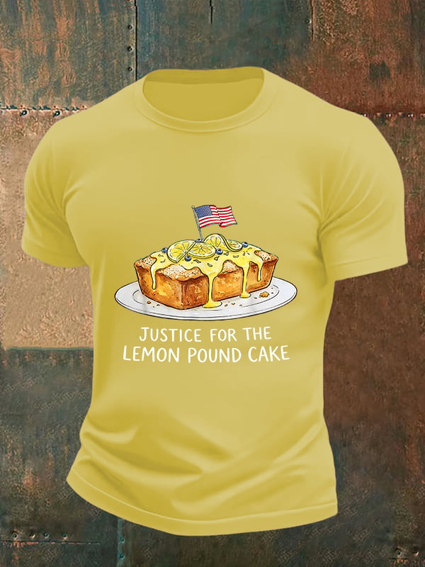 Men's JUSTICE FOR THE LEMON POUND CAKE  Print T-Shirt