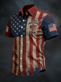 Men's Retro Faith American 250th Anniversary Short-Sleeved Shirt