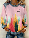 Women's Casual Retro Christmas Sweatshirt