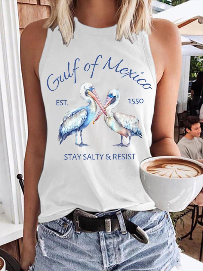 Women's Gulf Of Mexico Print Tank Top