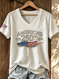 Women's 250th Anniversary Printed Casual T-shirt