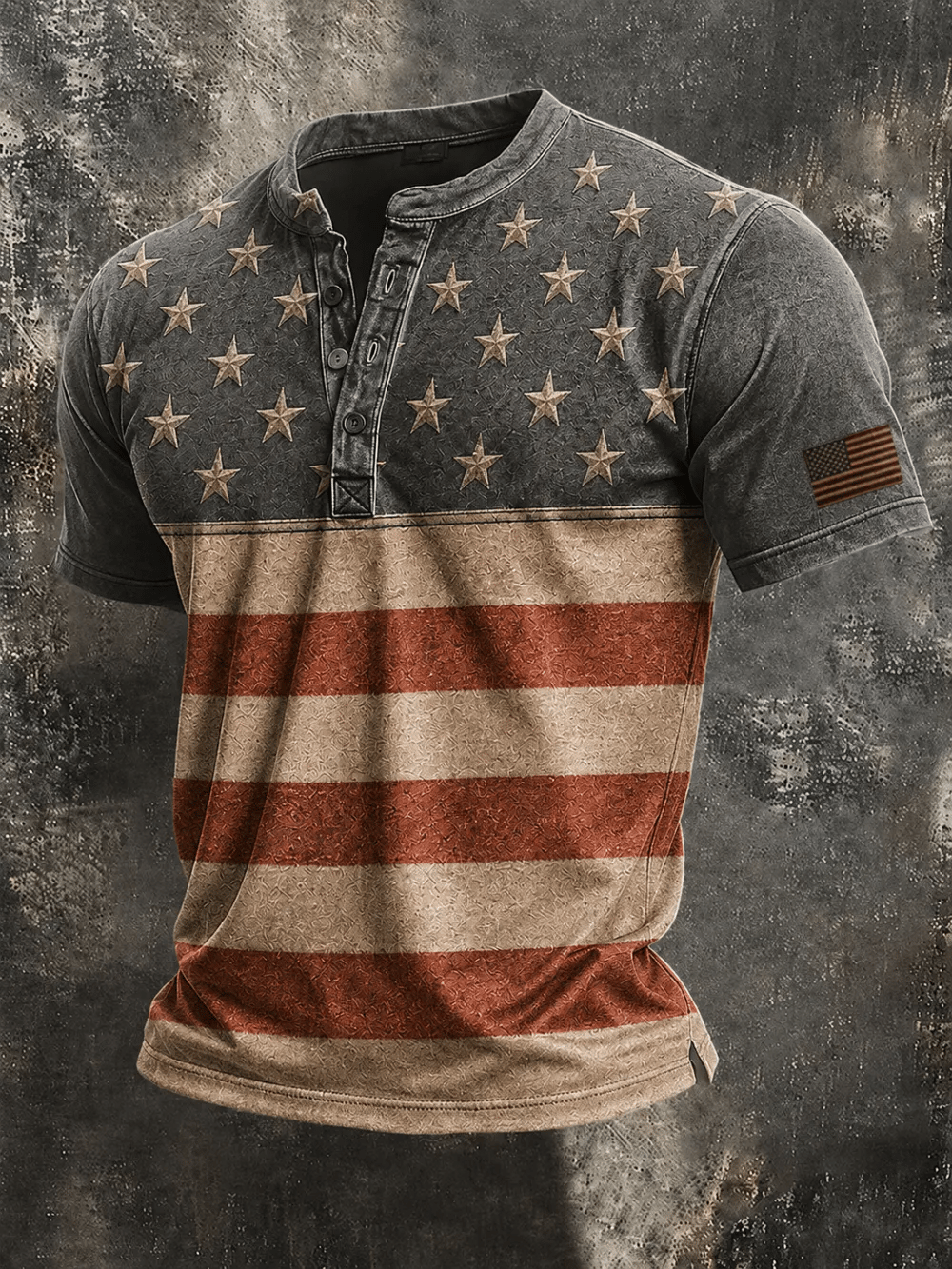 Men's Retro Casual USA Commemorative Print Comfortable Short-Sleeve T-Shirt