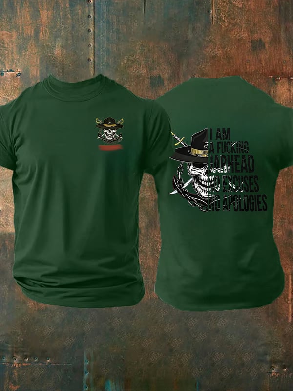 Men's  Pirate Skull Print T-Shirt