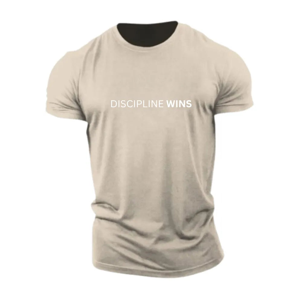 Men'S Discipline Wins Crew Neck Cotton Short-Sleeve T-Shirt