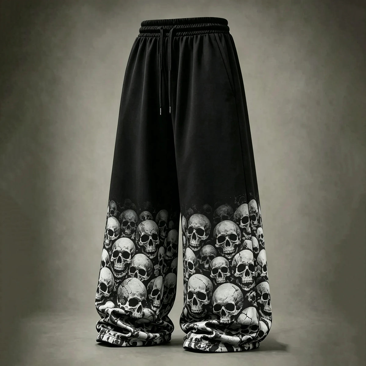 Women's Dark Skull Print Trousers