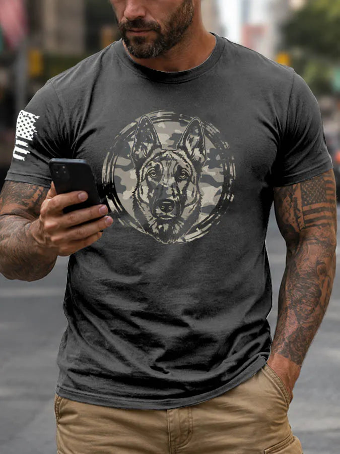 K-9 Pattern 100% Cotton T-Shirt
