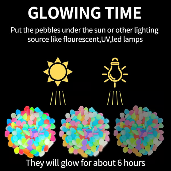 (🎁Last Day 49% OFF)🌈Colorful Glow-in-the-Dark Garden Stones
